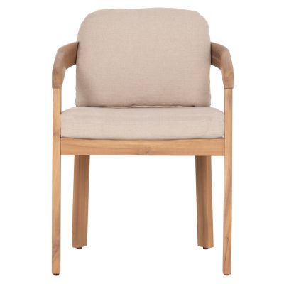 OUTDOOR DINING SET 7PCS FILEM HM10905 ACACIA WOOD IN NATURAL--CUSHION IN BEIGE