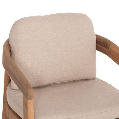 OUTDOOR DINING SET 7PCS FILEM HM10905 ACACIA WOOD IN NATURAL--CUSHION IN BEIGE