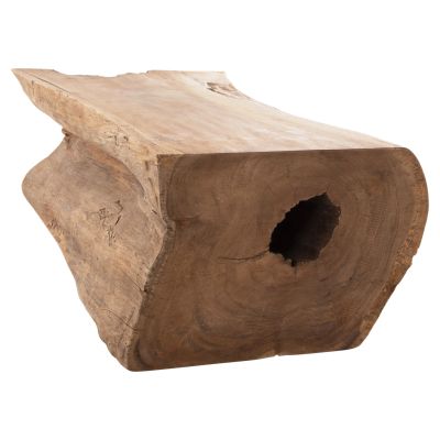 COFFEE TABLE TORANKU HM9796 SOLID TEAK TRUNK IN NATURAL