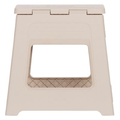 FOLDABLE POLYPROPYLENE STOOL SOLIS HM18392.02 CREAM WHITE 30x25x30Hcm.
