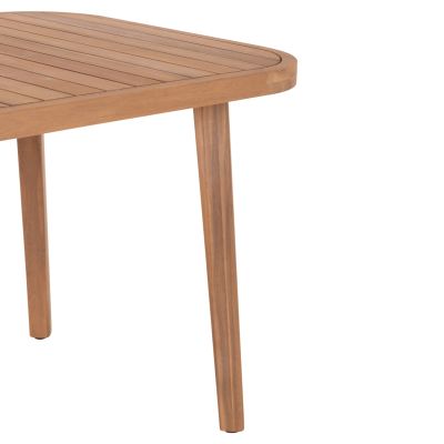 OUTDOOR DINING SET 7PCS CRAVIN HM10903 ACACIA WOOD IN NATURAL--CUSHIONS IN BEIGE