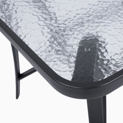OUTDOOR DINING SET 5PCS BRUNO HM10860.01 METAL CHAIRS & TABLE 140x80cm GREY