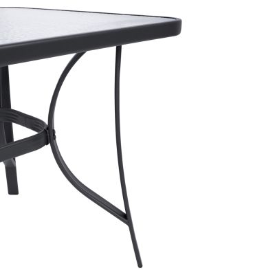 OUTDOOR DINING SET 5PCS BRUNO HM10860.01 METAL CHAIRS & TABLE 140x80cm GREY
