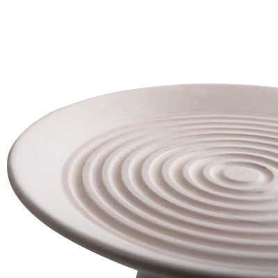 SIDE TABLE ROUND ROSS HM9708 SOLID MANGO WOOD IN WHITE Φ45x48Hcm.