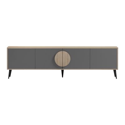 TV FURNITURE SAVORE HM18370.13 MELAMINE SONAMA-GREY 180Χ35.5Χ51Hcm.