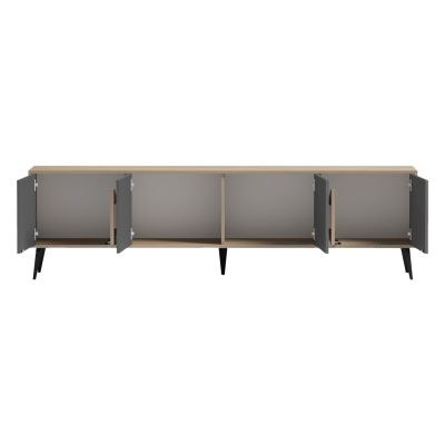 TV FURNITURE SAVORE HM18370.13 MELAMINE SONAMA-GREY 180Χ35.5Χ51Hcm.