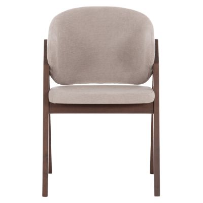 DINING CHAIR HANA HM9746.11 RUBBERWOOD IN BLACK-FABRIC IN GREY 55,5x60x85Hcm.