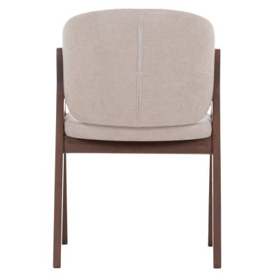 DINING CHAIR HANA HM9746.11 RUBBERWOOD IN BLACK-FABRIC IN GREY 55,5x60x85Hcm.