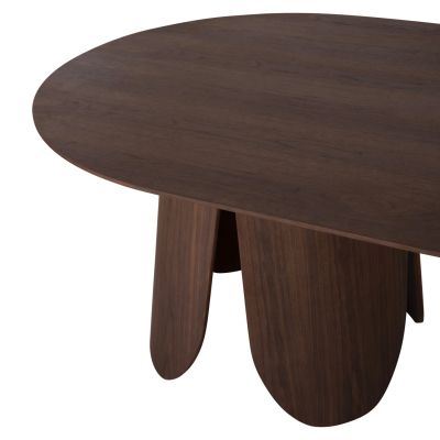DINING SET 7PCS HM11969 TABLE OVAL DENTY & 6 CHAIRS DELF(BLACK)