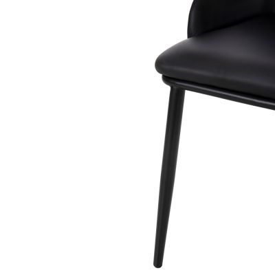 DINING SET 7PCS HM11969 TABLE OVAL DENTY & 6 CHAIRS DELF(BLACK)