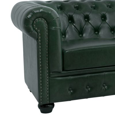 СЕТ 2-МЕСНИ И 3-МЕСНИ ДИВАНИ MOBAR  T.CHESTERFIELD--КИПРАСОВО ЗЕЛЕНО