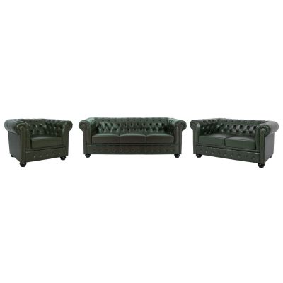 СЕТ ЗА ХОЛ 3 ЧАСТИ MOBAR  T.CHESTERFIELD--КИПРАСОВО ЗЕЛЕНО