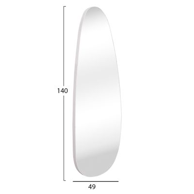 WALL MIRROR CRITHER HM4486.12 MDF FRAME IN WHITE COLORING 49x140Hcm.