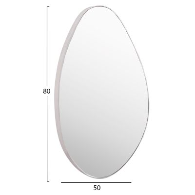 WALL MIRROR DROP HM4488.12 MDF FRAME IN WHITE 50x80Hcm.