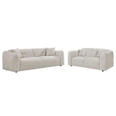 SOFA SET 2PCS JUNOA HM10819.02 ECRU FABRIC