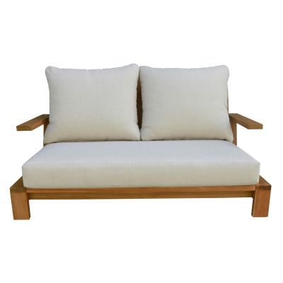 OUTDOOR LOUNGE SET 4PCS MIREX HM6521 ACACIA WOOD--POLYESTER CUSHIONS COVERS IN ECRU