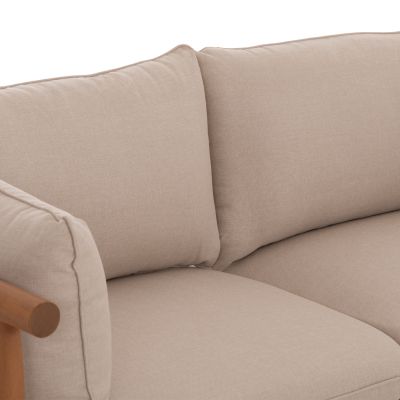 OUTDOOR LOUNGE SET 4PCS ELMORA HM6517 ACACIA WOOD--POLYESTER CUSHIONS COVERS IN ECRU