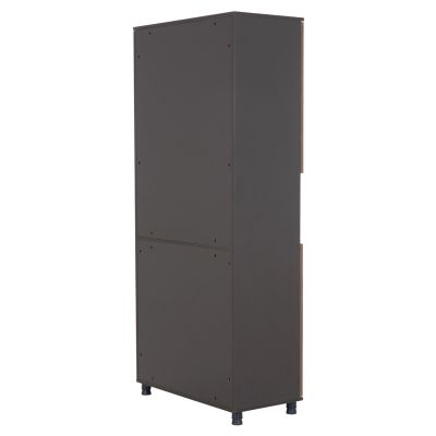 OFFICE BOOKCASE MAVIX HM2160 MELAMINE IN GREY-WALNUT 80Χ40Χ180Hcm.