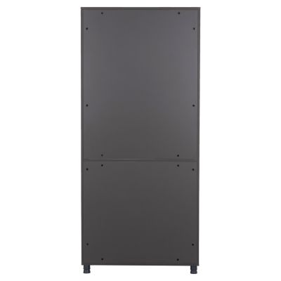 OFFICE BOOKCASE MAVIX HM2160 MELAMINE IN GREY-WALNUT 80Χ40Χ180Hcm.