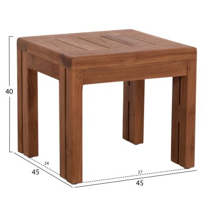 ВЪНШНА МАСА КИОТО СЕРИЯ -НАТУРАЛНО ТИКОВО ДЪРВО 45x45x40см.