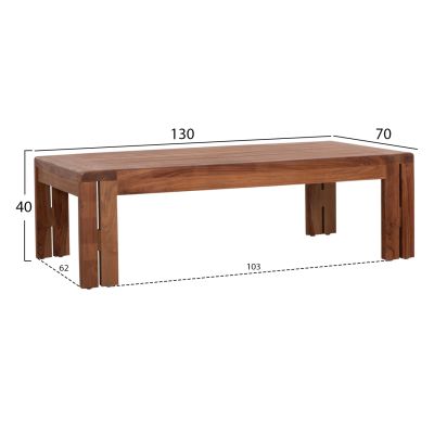  ВЪНШНА МАСА СЕРИЯ КИОТО -НАТУРАЛНО ТИКОВО ДЪРВО 130x70x40см.