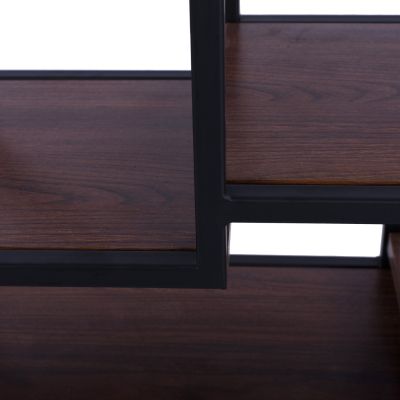 Wall Shelves Quinn with melamine bases and metallic frame HM8612 Diameter 60x24cm