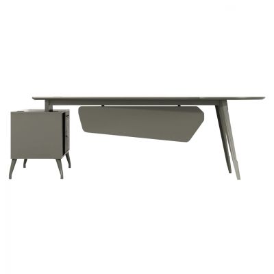 Professional office Lux Series 237x160x75 Right Corner mocha & ash color HM2117R