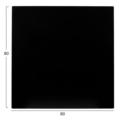 Квадратен плот за маса от HPL- черен, 80x80 см.