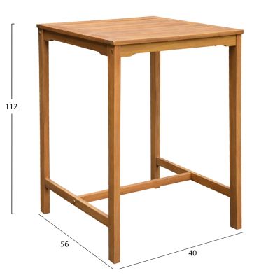 Бар стойка SERVAN-  естествен цвят 65x65x100Hcm.