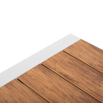 OUTDOOR DINING SET 5PCS MAGNET HM10997.01 ALUMINUM IN WHITE--POLYWOOD--P.E.ROPE