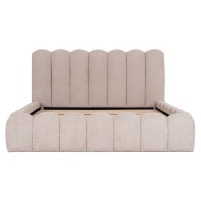 DOUBLE BED MARIUS HM759.03 BEIGE CHENILLE FABRIC--FOR MATTRESS 160x200cm.