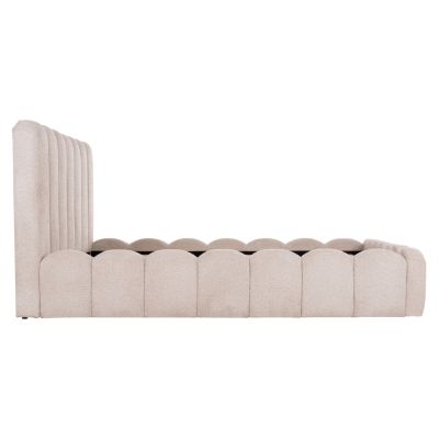 DOUBLE BED MARIUS HM759.03 BEIGE CHENILLE FABRIC--FOR MATTRESS 160x200cm.