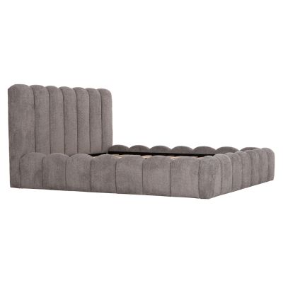 DOUBLE BED MARIUS HM759.01 GREY CHENILLE FABRIC--FOR MATTRESS 160x200cm.