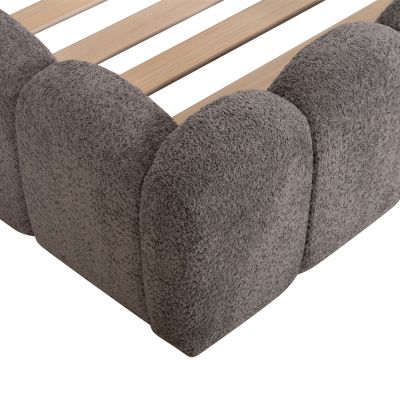 DOUBLE BED MARIUS HM759.01 GREY CHENILLE FABRIC--FOR MATTRESS 160x200cm.