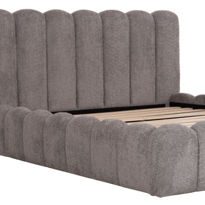 DOUBLE BED MARIUS HM759.01 GREY CHENILLE FABRIC--FOR MATTRESS 160x200cm.