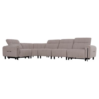CORNER SOFA WITH 2 RECLINE SEATS ORACLE HM3290.02 BEIGE FABRIC 260x260x90(seat depth)x94Hcm.