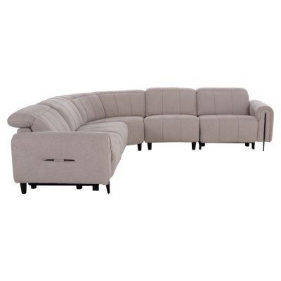 CORNER SOFA WITH 2 RECLINE SEATS ORACLE HM3290.02 BEIGE FABRIC 260x260x90(seat depth)x94Hcm.