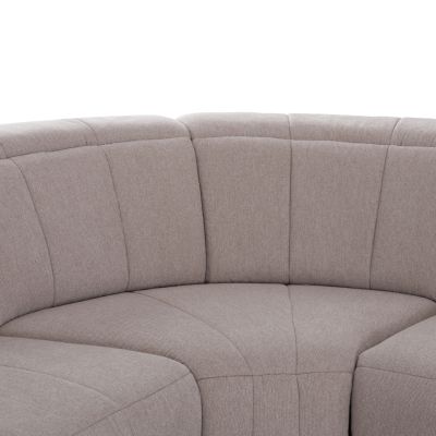 CORNER SOFA WITH 2 RECLINE SEATS ORACLE HM3290.02 BEIGE FABRIC 260x260x90(seat depth)x94Hcm.