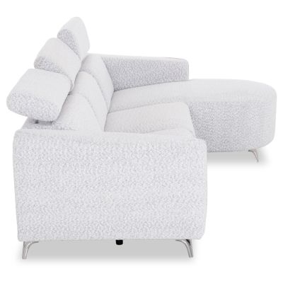 RIGHT CORNER 3-SEAT SOFA WITH RECLINE VALENTE SM3317.01R LIGHT GREY FABRIC 275x160x104H