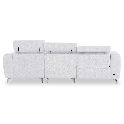 RIGHT CORNER 3-SEAT SOFA WITH RECLINE VALENTE SM3317.01R LIGHT GREY FABRIC 275x160x104H