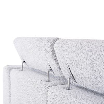 RIGHT CORNER 3-SEAT SOFA WITH RECLINE VALENTE SM3317.01R LIGHT GREY FABRIC 275x160x104H