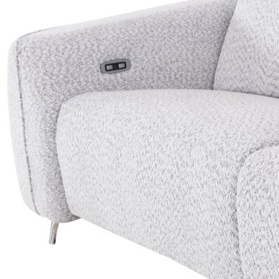 RIGHT CORNER 3-SEAT SOFA WITH RECLINE VALENTE SM3317.01R LIGHT GREY FABRIC 275x160x104H