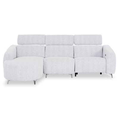 LEFT CORNER 3-SEAT SOFA WITH RECLINE VALENTE HM3317.01L LIGHT GREY FABRIC 275x160x104H