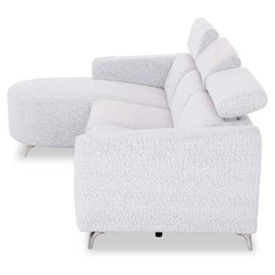 LEFT CORNER 3-SEAT SOFA WITH RECLINE VALENTE HM3317.01L LIGHT GREY FABRIC 275x160x104H