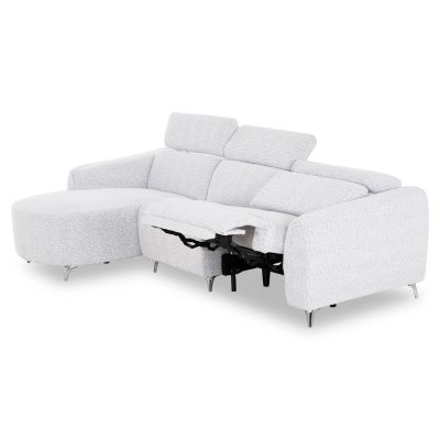 LEFT CORNER 3-SEAT SOFA WITH RECLINE VALENTE HM3317.01L LIGHT GREY FABRIC 275x160x104H