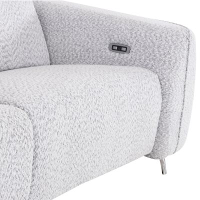 LEFT CORNER 3-SEAT SOFA WITH RECLINE VALENTE HM3317.01L LIGHT GREY FABRIC 275x160x104H