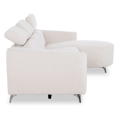 RIGHT CORNER 3-SEAT SOFA WITH RECLINE VALENTE SM3317.02R BEIGE FABRIC 275x160x104H