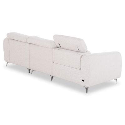 RIGHT CORNER 3-SEAT SOFA WITH RECLINE VALENTE SM3317.02R BEIGE FABRIC 275x160x104H