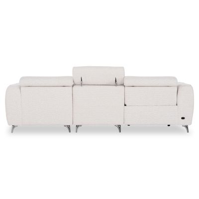 RIGHT CORNER 3-SEAT SOFA WITH RECLINE VALENTE SM3317.02R BEIGE FABRIC 275x160x104H