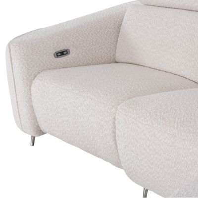 RIGHT CORNER 3-SEAT SOFA WITH RECLINE VALENTE SM3317.02R BEIGE FABRIC 275x160x104H